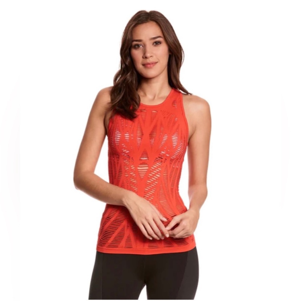 ALO YOGA Red Vixen Fitted Tank Top. Size Medium.